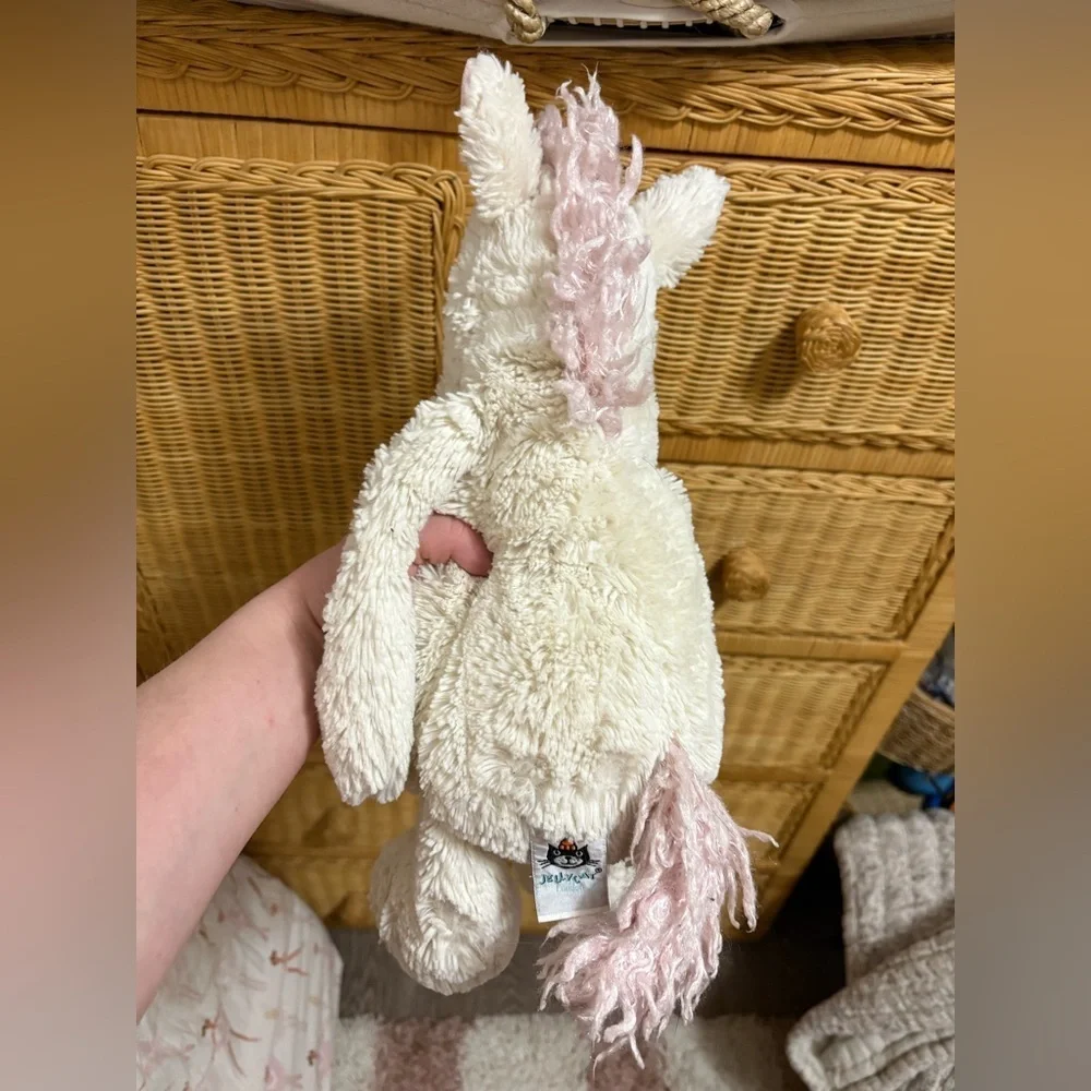 Jellycat Bashful Unicorn in White and Pink
